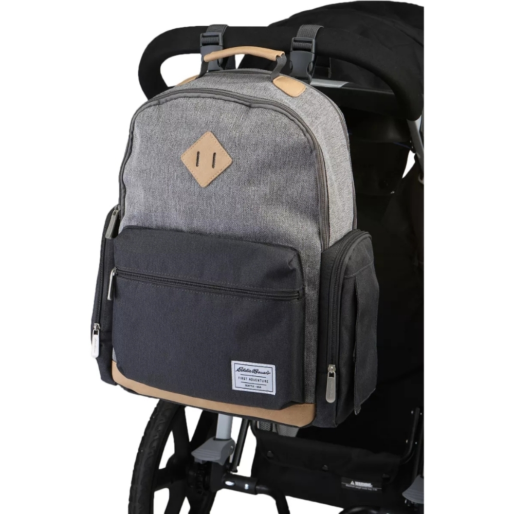 EUC Eddie Bauer Gray Bridgeport Places & Spaces Back Pack Diaper Bag! - Picture 6 of 16